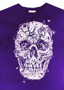 N4 CHARCOAL KS13059 BUGSKULL TSHIRT