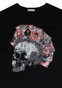 N4 CHARCOAL KS13061 POKERSKULL TSHIRT
