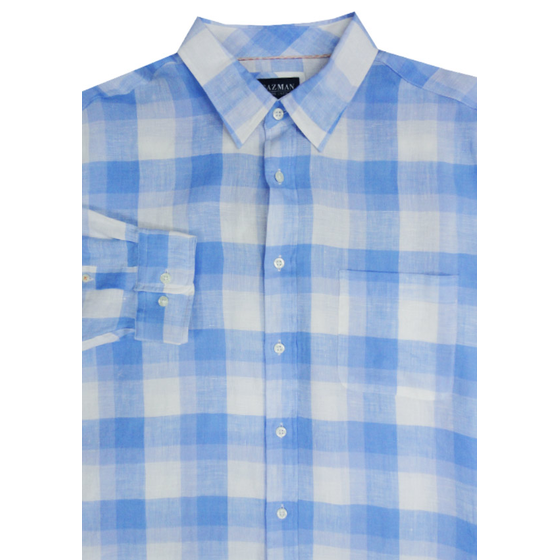 O3 GAZMAN LSHS13031 LINEN CHECK LS