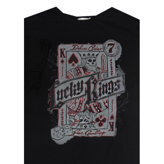 D3 CHARCOAL KS13066 LUCKY KINGS TSHIRT