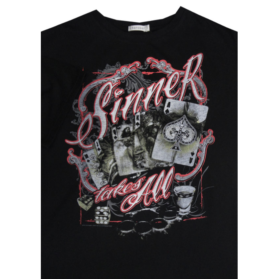 24 CHARCOAL KS13075 SINNERS TSHIRT