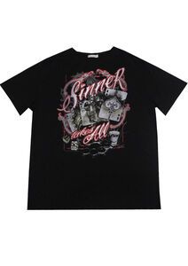 24 CHARCOAL KS13075 SINNERS TSHIRT