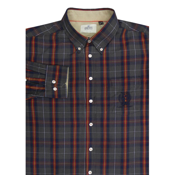 24 GREYES 33165 ORANGE CHECK LS