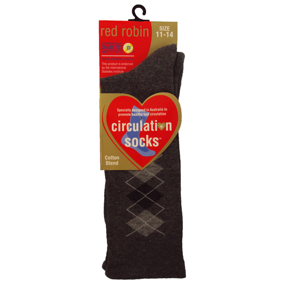 RED ROBIN R96051 ARGYLE CIRCULATION SOCK