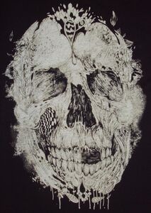 D0 CHARCOAL 10105 SKULL TEAR TSHIRT