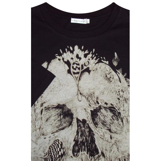 D0 CHARCOAL 10105 SKULL TEAR TSHIRT
