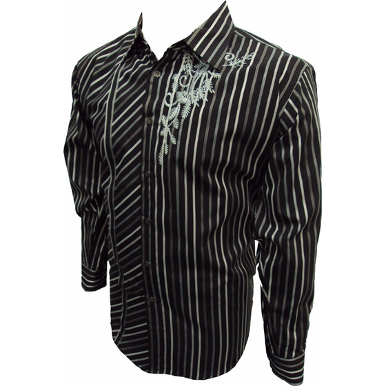 URBAN SM305 EMBROIDED STRIPE LS 