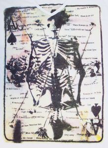 D0 CHARCOAL KS10118 SKULL COLLAGE TSHIRT