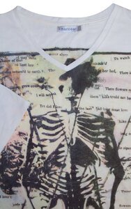 D0 CHARCOAL KS10118 SKULL COLLAGE TSHIRT