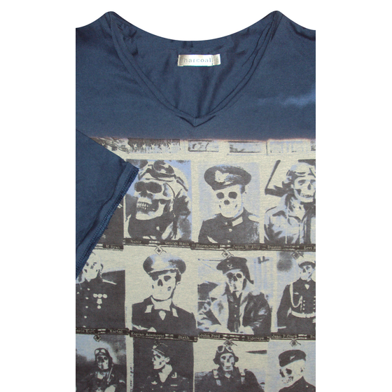 D0 CHARCOAL KS10119 SKULL PILOT TSHIRT