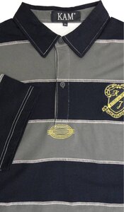 KAM JEANS 24 STRIPE SS RUGBY