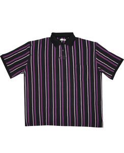 CHARCOAL KS11151 VERTICAL STRIPE POLO