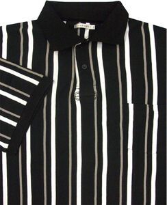 CHARCOAL KS11151 VERTICAL STRIPE POLO