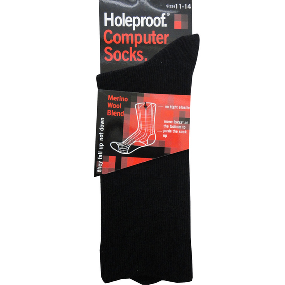 HOLEPROOF S1012 WOOL COMPUTER SOX ASSTD