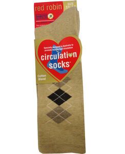 RED ROBIN R96051 ARGYLE CIRCULATION SOCK