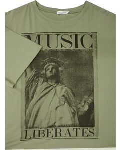 32 CHARCOAL KS1193 MUSIC LIBERTY TSHIRT