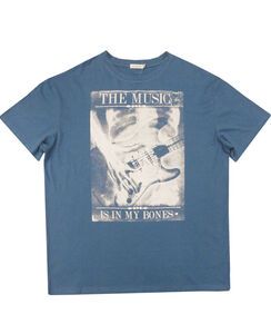 42 CHARCOAL KS1195 SKELTON MUSIC TSHIRT