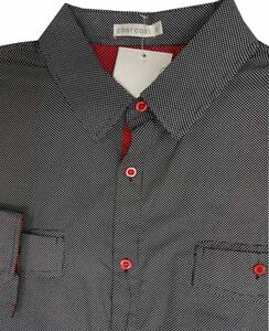 22 CHARCOAL KS11161 RED BUTTON LS 474