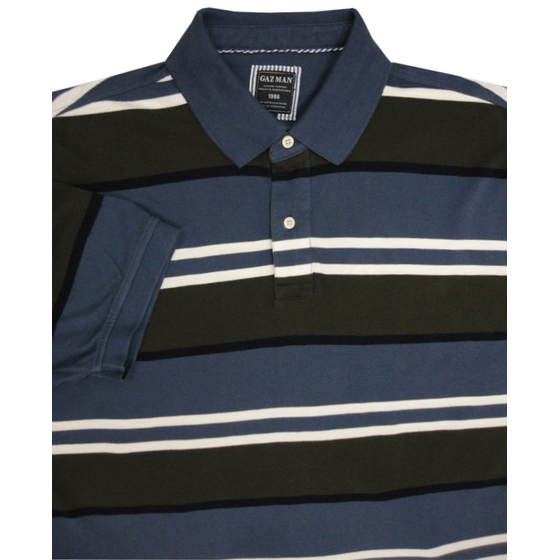 33 GAZMAN POLW13009 STRIPE POLO