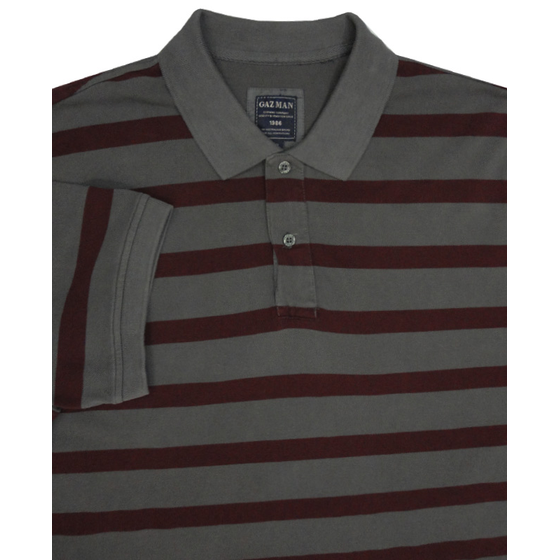 33 GAZMAN POLW13008  STRIPE POLO