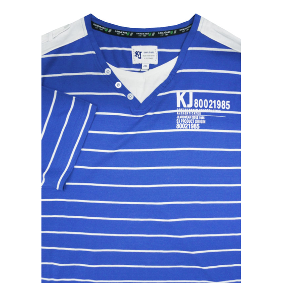 73 KAM JEANS KBS515 STRIPE V NECK TSHIRT
