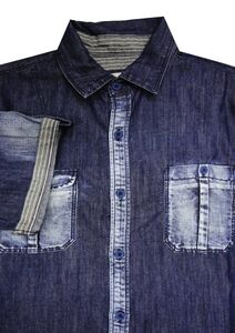 73 KAM KBSHEATH SS DENIM SHIRT