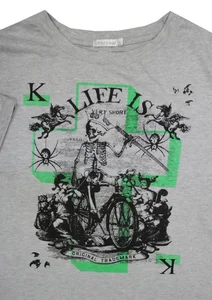 83 CHARCOAL KS13048 SKELATON BIKE TSHIRT